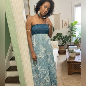 Chaundry NWT Strapless Crochet and Cotton Maxidress in XL